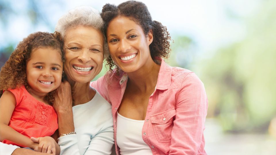 Photo of smiling family