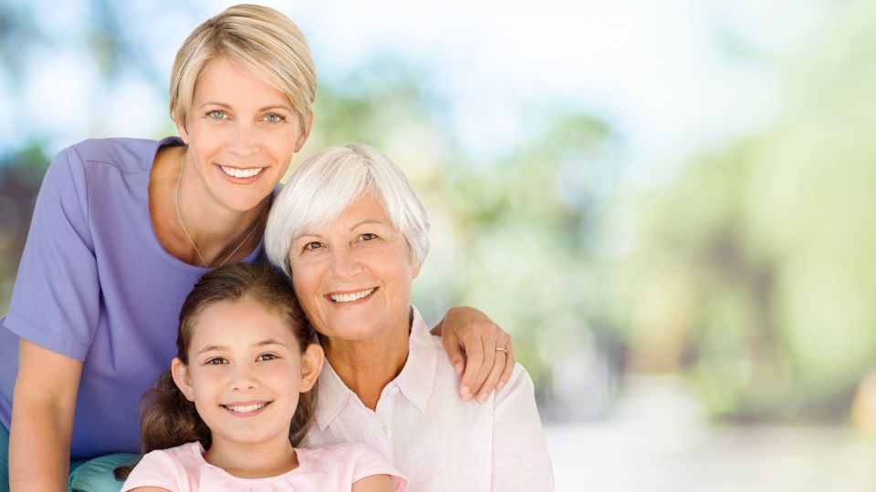 Photo of smiling family