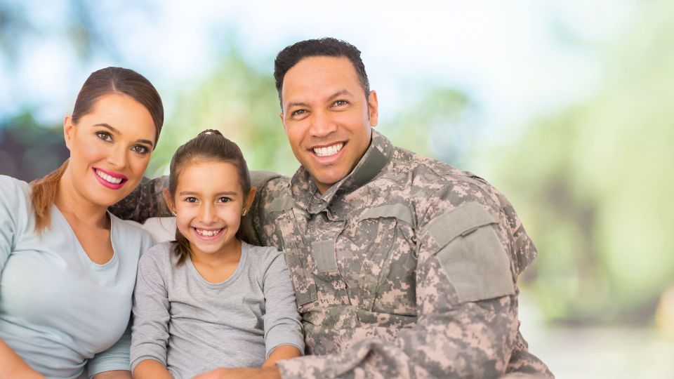 Photo of smiling family