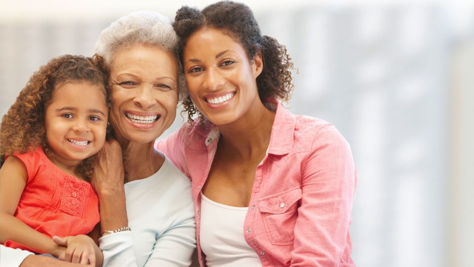 Photo of smiling family