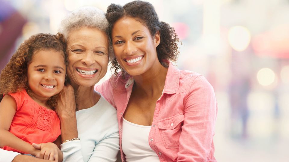 Photo of smiling family