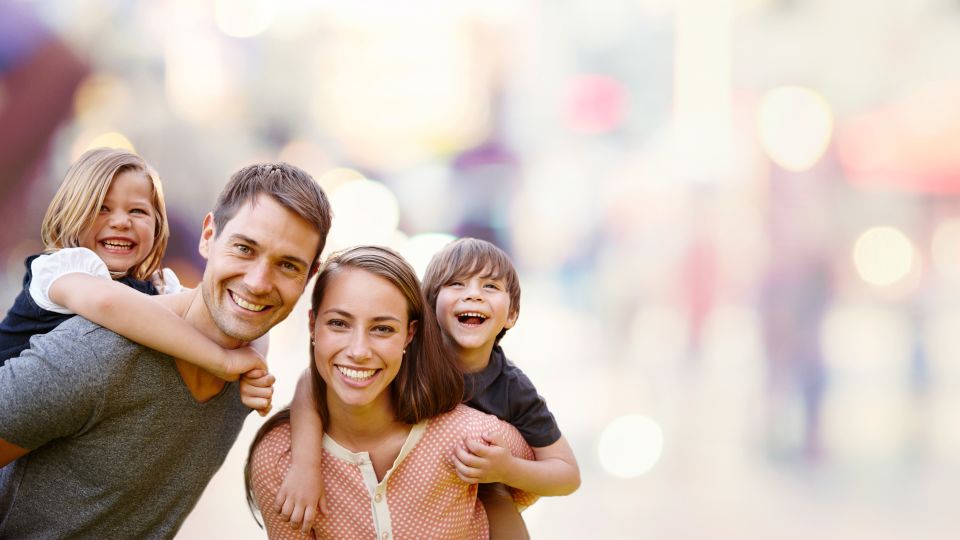 Photo of smiling family