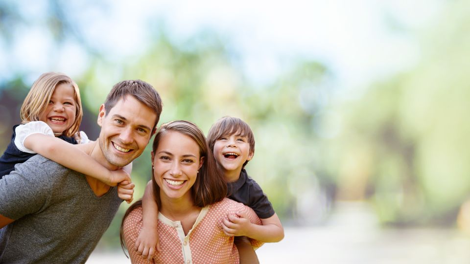 Photo of smiling family