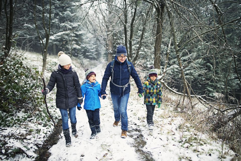 Snow Caucasian Family