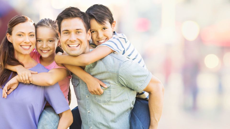 Photo of smiling family