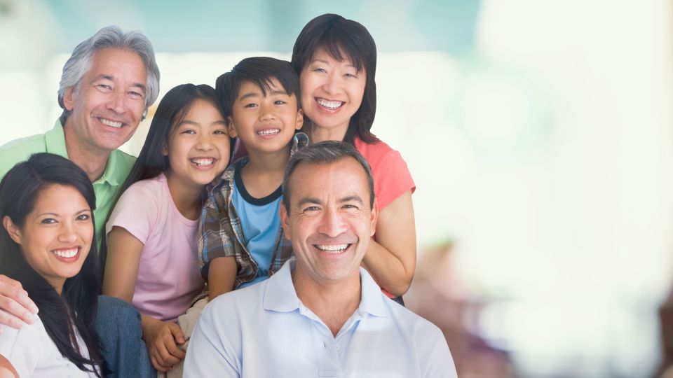 Photo of smiling family