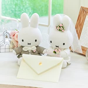 ミッフィー ウェディングぬいぐるみ＋ミッフィー電報 ミッフィーのお花