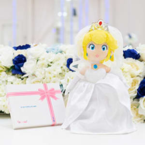 ピーチ姫 ウェディングぬいぐるみ+ドキドキHAPPYBOX電報