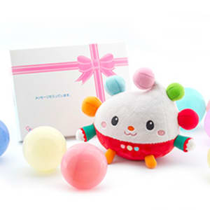 ぽぅぽ ぬいぐるみ＋ドキドキHAPPYBOX電報