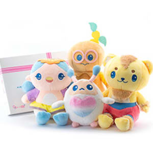 みもも＆ルチータ＆やころ＆あーぷん ぬいぐるみ＋ドキドキHAPPYBOX電報