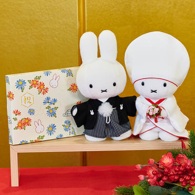 ミッフィー 和装 ぬいぐるみ 2体セット Miffy（ミッフィー） ぬいぐるみ 和装ウェディングドール お祝い