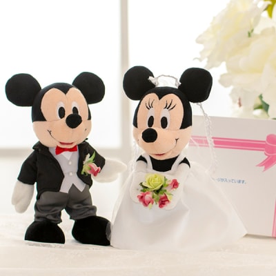 ディズニー】ミッキーマウス＆ミニーマウス ウェディングドール＋