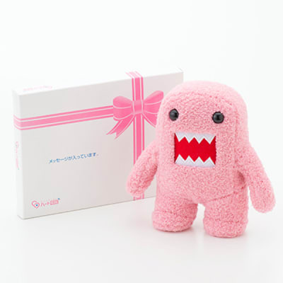 ピンクどーもくんぬいぐるみ電報 | 電報なら「ハート電報」