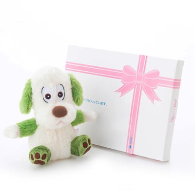 ワンワン 手のひらサイズぬいぐるみ＋ドキドキHAPPYBOX電報 | 電報なら