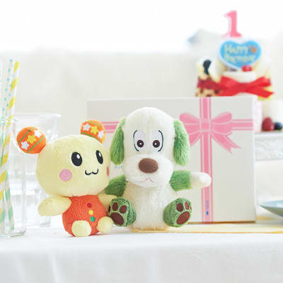 ワンワンとうーたん 手のひらサイズぬいぐるみ＋ドキドキHAPPYBOX電報