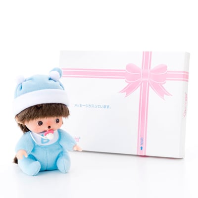 お座りポーズのベビチッチくん＋ドキドキHAPPYBOX電報 | 電報