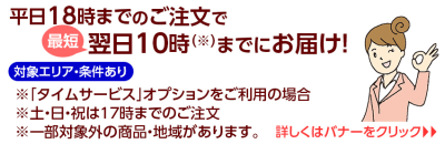 平日18時までのご注文で最短翌日10時までにお届け！