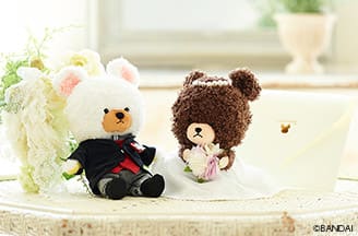 くまのがっこう ジャッキー＆デイビッド ウェディングぬいぐるみ電報