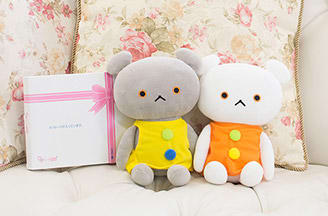 こぐまちゃんとしろくまちゃんぬいぐるみ＋ドキドキHAPPYBOX電報