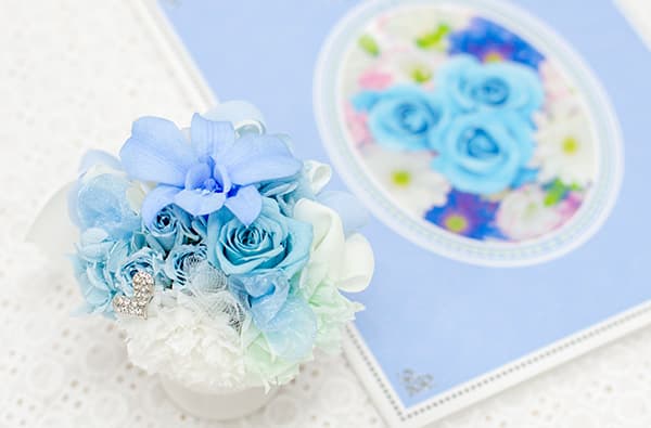 Rosary サムシングブルー＋ロイヤルフラワーブルー電報