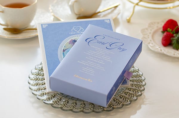 Afternoon Tea カタログギフト Earl Grey（アールグレイ）＋ハート電報ロイヤルフラワーブルー