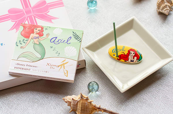 【松栄堂】ディズニープリンセス〈アリエル〉お香セット（ペパーミント）＋ドキドキHAPPPYBOX電報