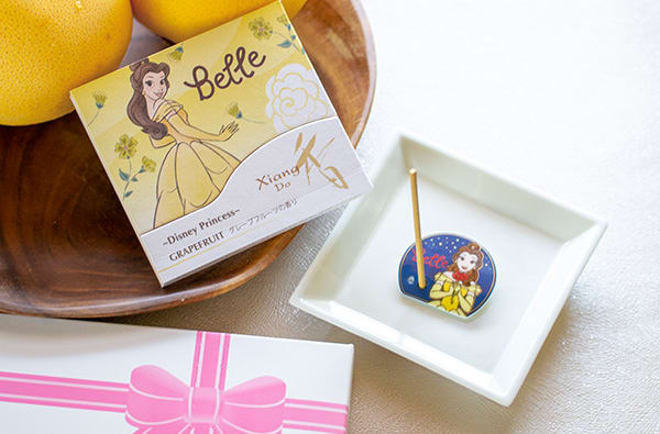 【松栄堂】ディズニープリンセス〈ベル〉お香セット（グレープフルーツ）＋ドキドキHAPPPYBOX電報