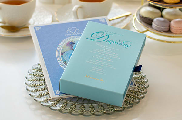 Afternoon Tea カタログギフト Darjeeling（ダージリン）＋ハート電報ロイヤルフラワーブルー