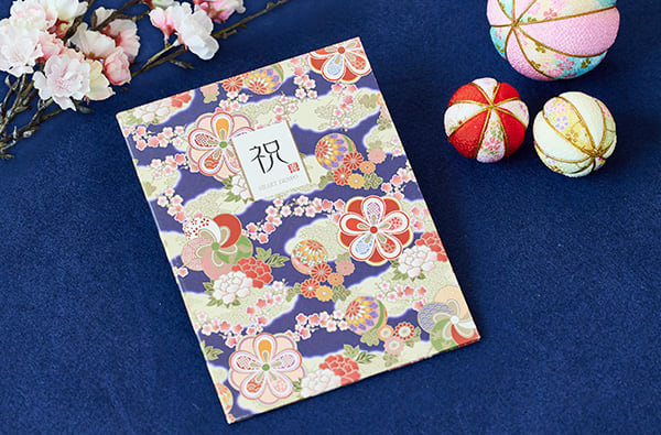 和風電報 花手鞠 藍