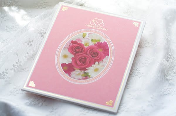 ハート電報 ロイヤルフラワーピンク