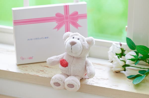 NICI（ニキ）ラブベア クラシックぬいぐるみ ララ（15cm）＋ドキドキHAPPYBOX電報