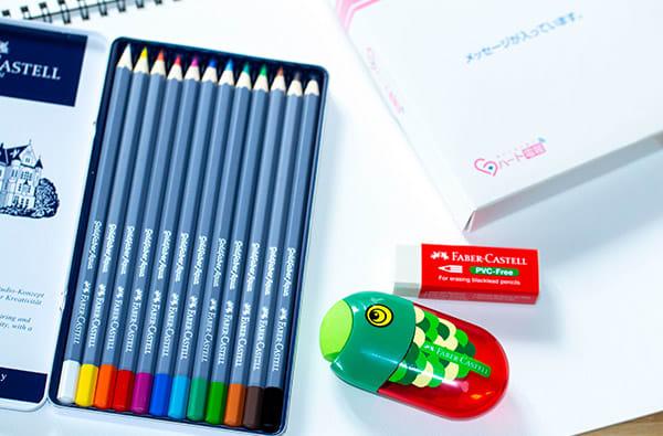 〈ファーバーカステル〉ゴールドファーバー 水彩12色＆スケッチブックセット＋ドキドキHAPPYBOX電報