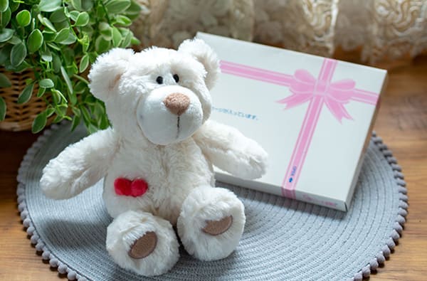 NICI（ニキ）ラブベア クラシックぬいぐるみ ララ（25cm）＋ドキドキHAPPYBOX電報