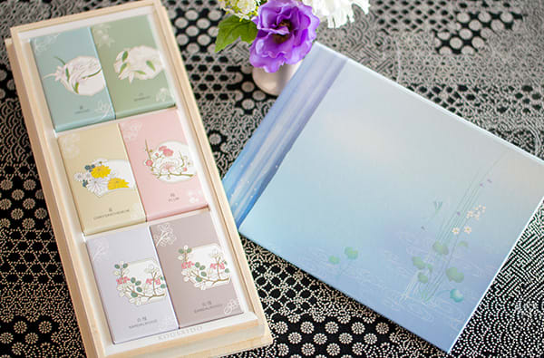 進物線香「四君子 詰め合わせショート5種」お悔やみ電報 うたかた セット