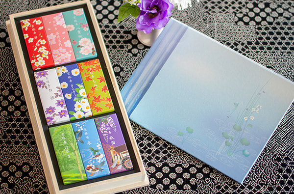 進物線香「短寸九種 四季彩」お悔やみ電報 うたかた セット