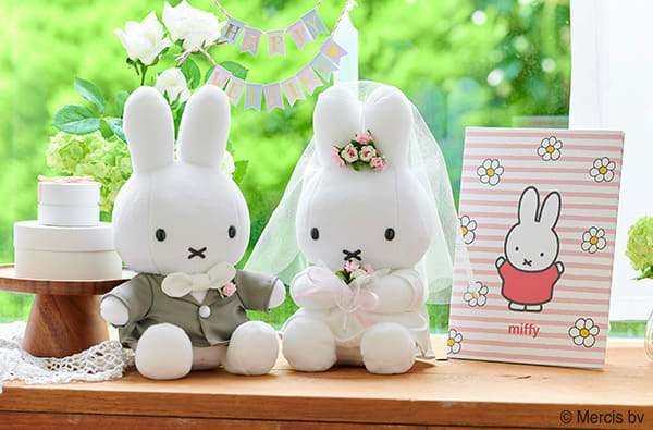 ミッフィー ウェディングぬいぐるみ＋ミッフィー電報 ミッフィーのお花