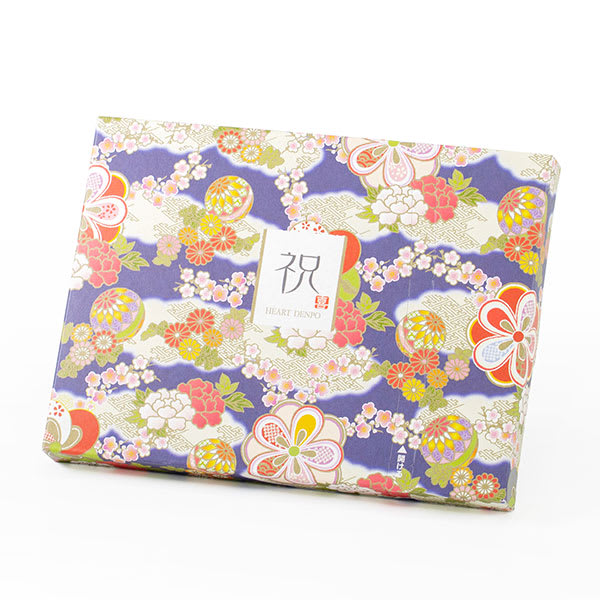 〈HANARI〉花毬 ピンク+和風HAPPYBOX電報 花手鞠 藍