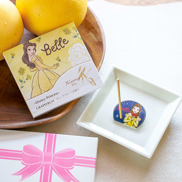 【松栄堂】ディズニープリンセス〈ベル〉お香セット（グレープフルーツ）＋ドキドキHAPPPYBOX電報