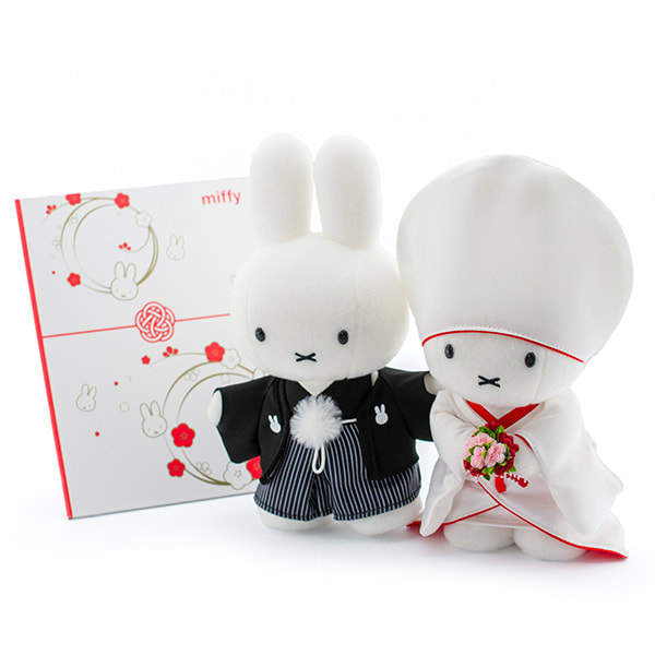 ミッフィー 和装ウェディングぬいぐるみ+ミッフィー電報 梅むすび