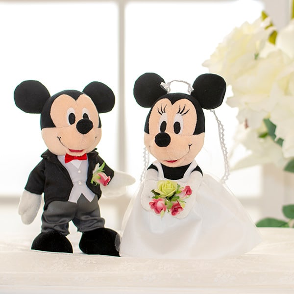 【ディズニー】ミッキーマウス＆ミニーマウス ウェディングドール＋ドキドキHAPPYBOX電報