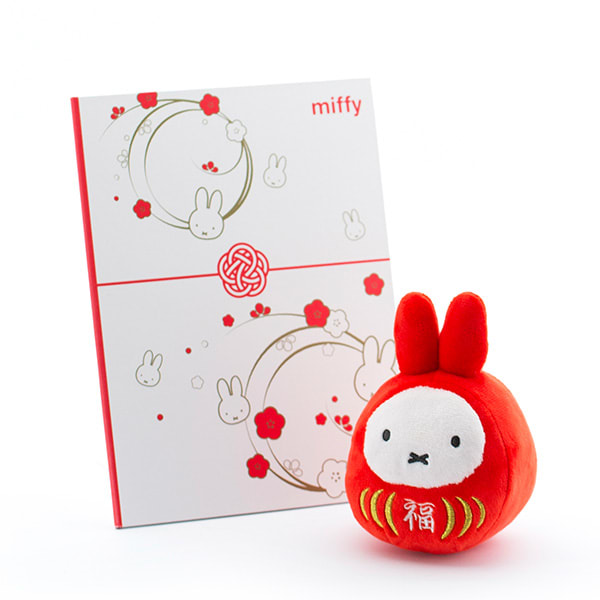 ミッフィー 福だるまマスコットキーチェーン+ミッフィー電報 梅むすび