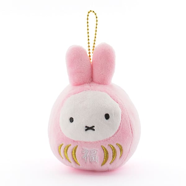 ミッフィー 福だるまマスコットキーチェーン（さくら）+ミッフィー電報 梅むすび