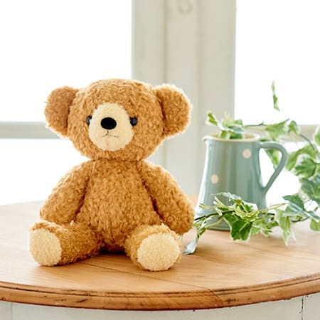【日本製】クマのフカフカ(M)ブラウン＋丸筒電報 スタンダード