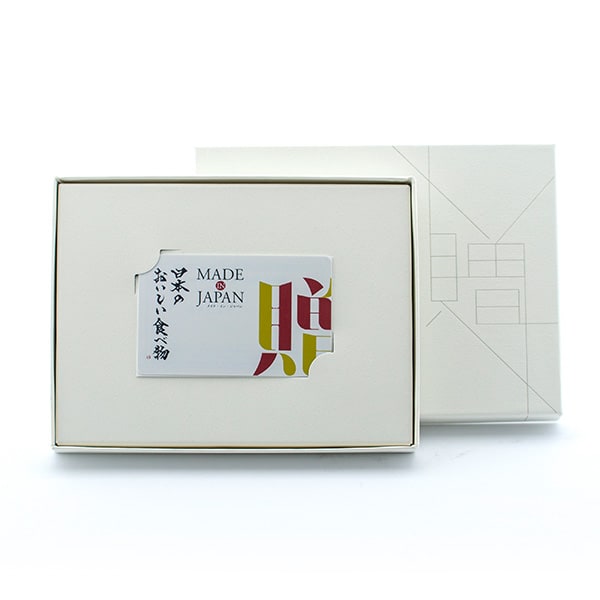 カタログギフトMade in Japan(16) with 日本のおいしい食べ物(茜)＋ハート電報ロイヤルフラワーブルー