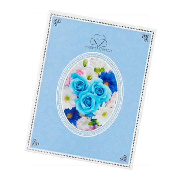 カタログギフトMade in Japan(16) with 日本のおいしい食べ物(茜)＋ハート電報ロイヤルフラワーブルー