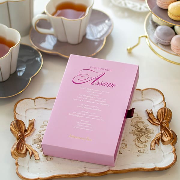 Afternoon Tea カタログギフト Assam（アッサム）＋ハート電報ロイヤルフラワーピンク