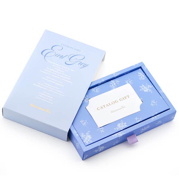 Afternoon Tea カタログギフト Earl Grey（アールグレイ）＋ハート電報ロイヤルフラワーブルー