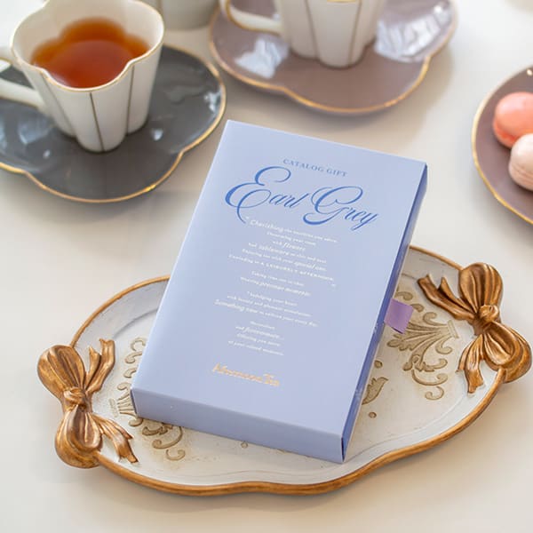 Afternoon Tea カタログギフト Earl Grey（アールグレイ）＋ハート電報ロイヤルフラワーブルー