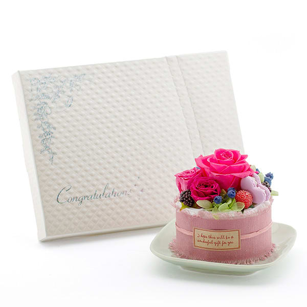 プティガトー（ベリー）＋キラキラHAPPYBOX電報プレシャスホワイト