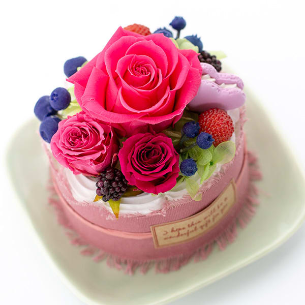 プティガトー（ベリー）＋キラキラHAPPYBOX電報プレシャスホワイト